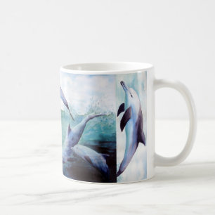 Café Caneca da imagem de três golfinhos