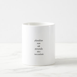 Café Caneca da lâmina de Occam