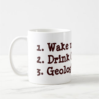 Café Caneca da lista de afazeres do geólogo