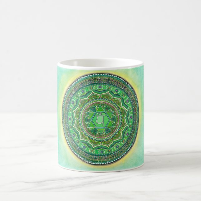 Café Caneca da mandala de Chakra do coração (Centro)