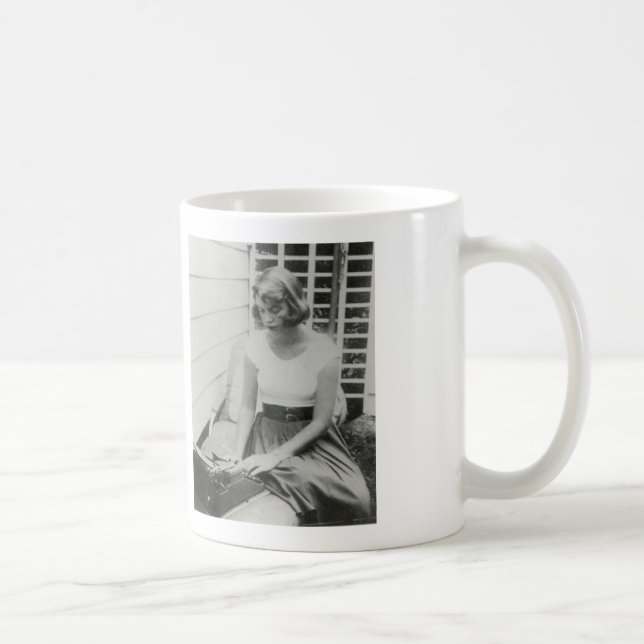 Café Caneca da máquina de escrever de Sylvia Plath (Direita)