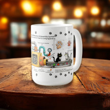 Caneca da Máquina de Montagem de Gatos Engraçados