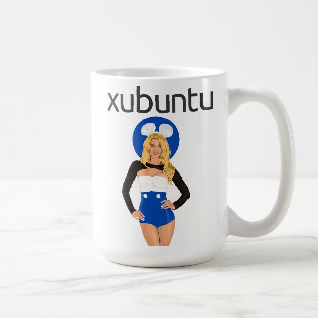 Café Caneca da menina de Xubuntu! (Direita)