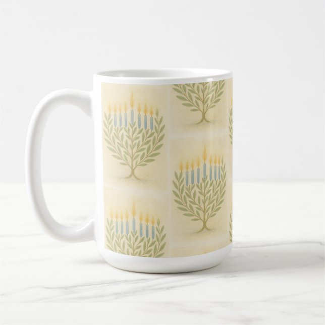 Café Caneca da Menorá de Chanukah (Esquerda)