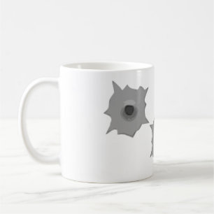 Café Caneca da mensagem do buraco de bala