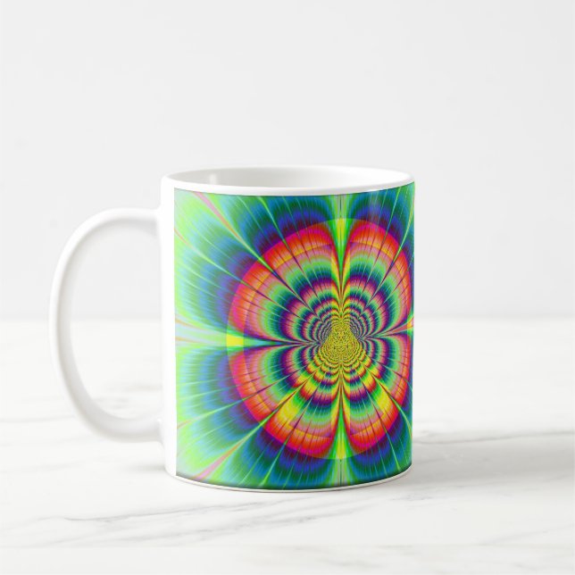 Café Caneca da paz de flower power (Esquerda)