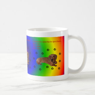 Café Caneca da paz de mundo do Dachshund