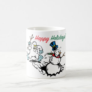 Café Caneca da perseguição do boneco de neve boas