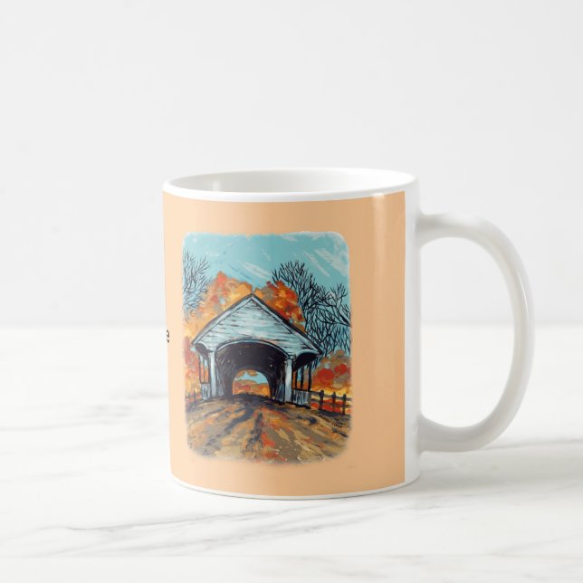 Café caneca da Ponte Coberta de Outono (Direita)
