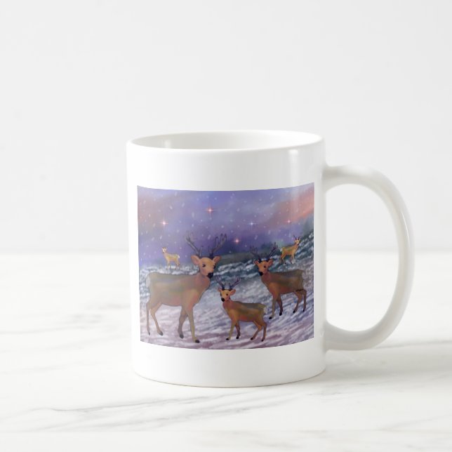 Café Caneca da queda de neve da rena (Direita)