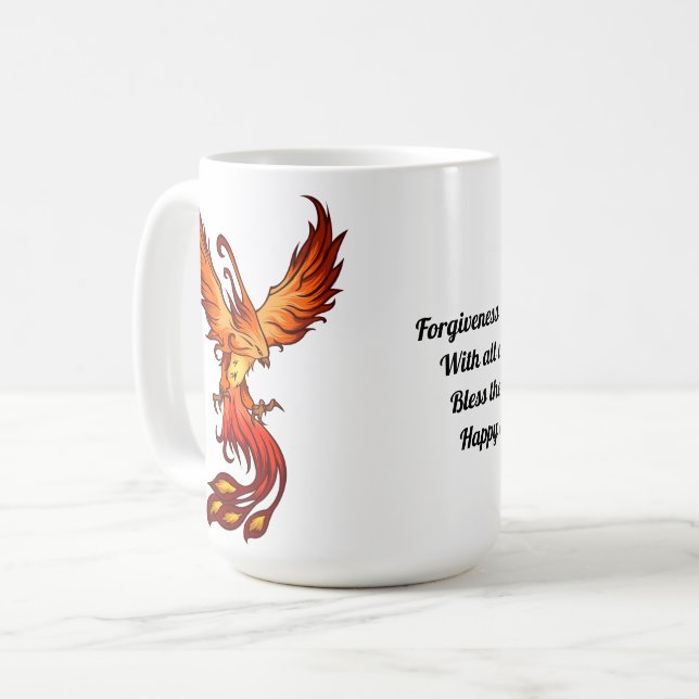 Café Caneca da remissão do pássaro de Phoenix (Frente Esquerda)