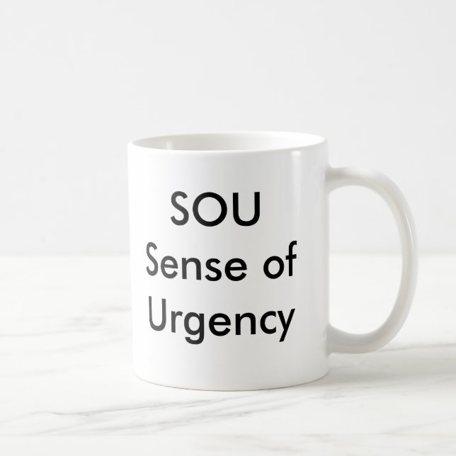 Café Caneca da sensação de urgência de SOU (Direita)
