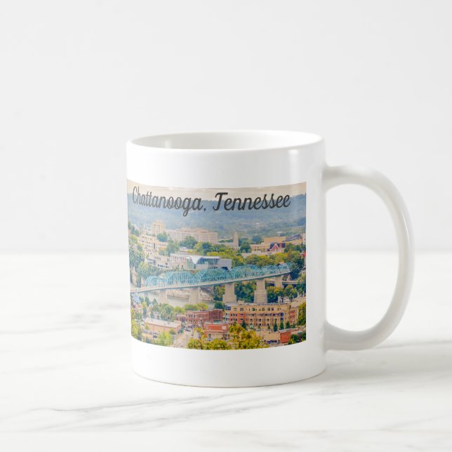 Café Caneca da silhueta de Chattanooga, Tennessee (Direita)