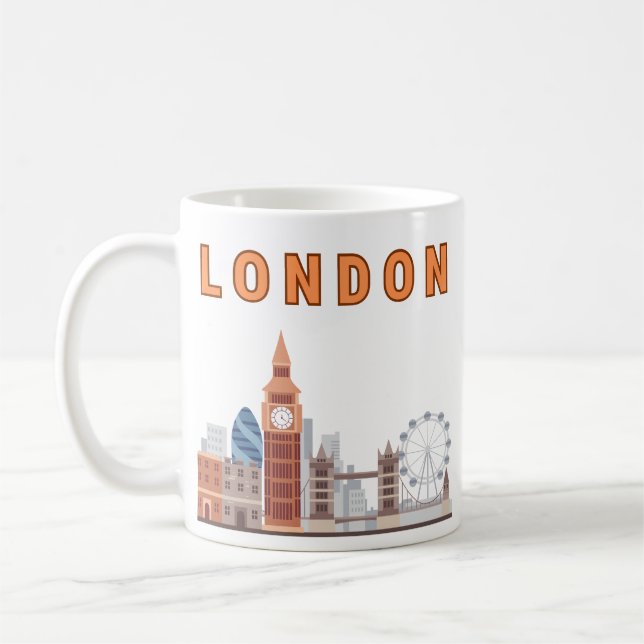 Café Caneca da Silhueta de Londres (Esquerda)