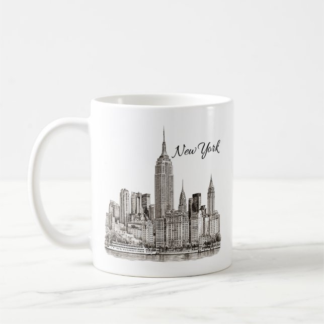 Café Caneca da Silhueta de Nova York (Esquerda)
