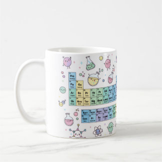 Café Caneca da Tabela Periódica de Química Kawaii | Ciê