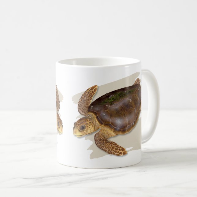 Café Caneca da tartaruga de mar da boba (Frente Esquerda)