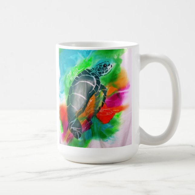 Café caneca da tartaruga de mar, maui, Havaí, ilha, (Direita)