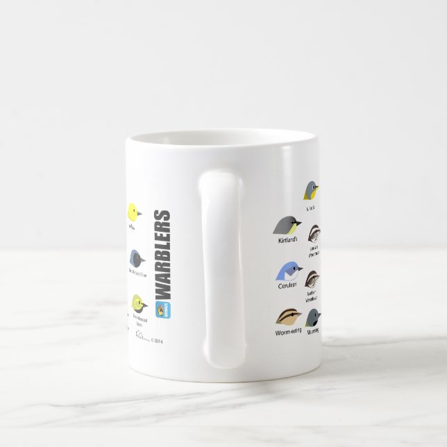 Café caneca da toutinegra de 15oz BirdFace (Alça)