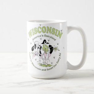Café Caneca da vaca de leiteria de Wisconsin