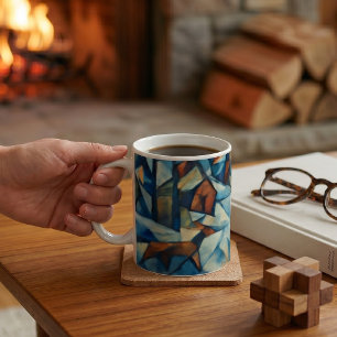 Café Caneca da Vila de Inverno Cubista Expressionista