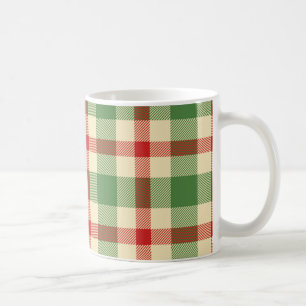 Café Caneca da xadrez de Tartan do Natal