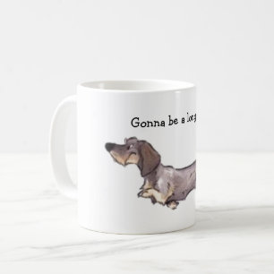 Café Caneca Dachshund de Pelo Fio