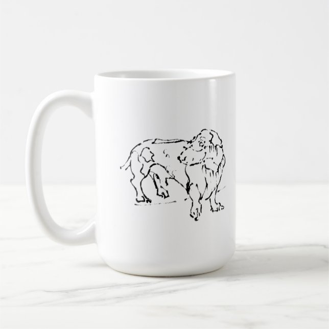 Café Caneca Dachshund Mãe de Cachorro – Personalizado p (Esquerda)