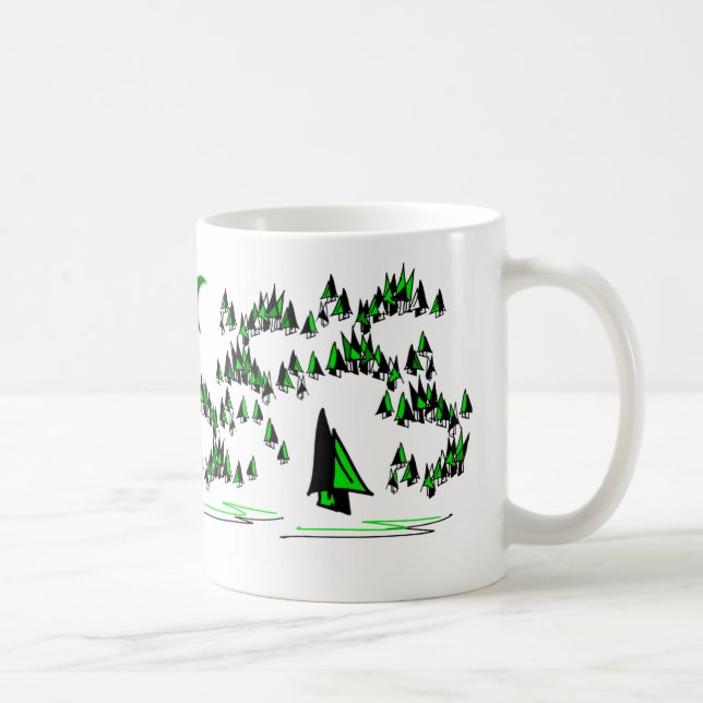 Café caneca das árvores de floresta (Direita)