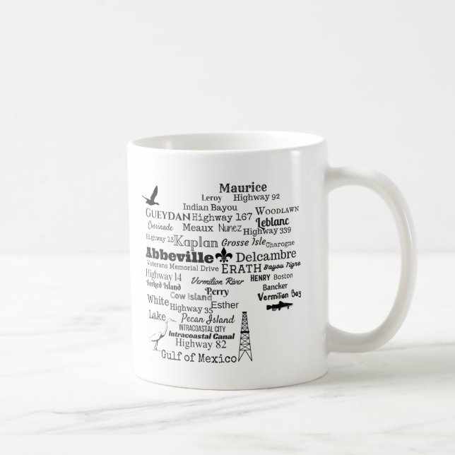 Café Caneca das cidades & das ruas de Louisiana da (Direita)
