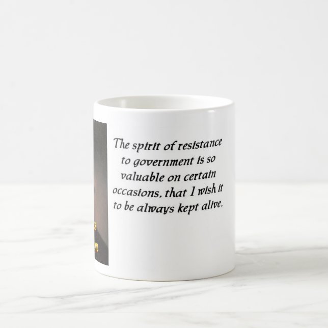 Café Caneca das citações 21 de Thomas Jefferson (Centro)