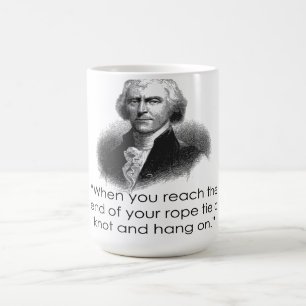 Café Caneca das citações da corda de Thomas Jefferson