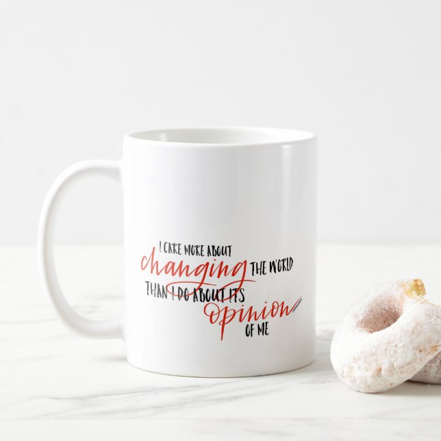 Café Caneca das citações de Rachel Hollis (Com Donut)
