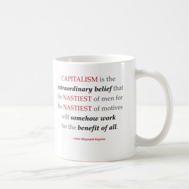Café Caneca das citações do capitalismo de Keynes (Direita)