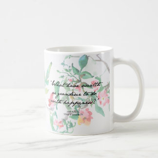 Café Caneca das citações dos rosas da aguarela de Jane