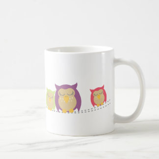 Café Caneca das corujas de Kawaii