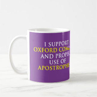 Café Caneca das vírgulas e das apóstrofes de Oxford