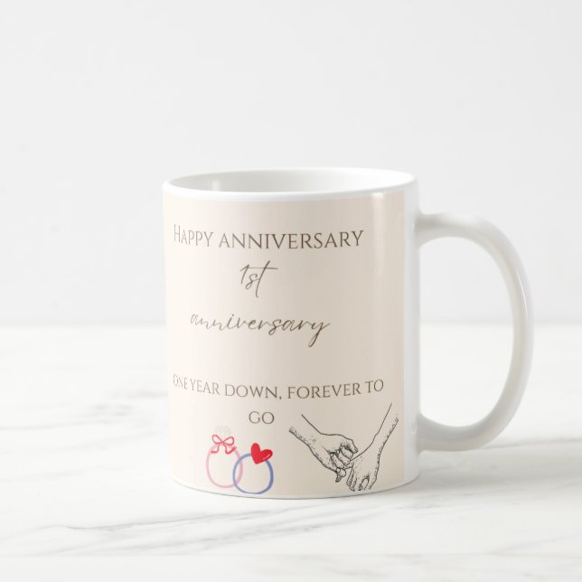 Café Caneca de 1º Aniversário – Um Ano Passado, Para Se (Direita)