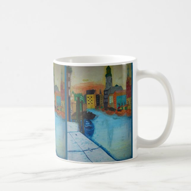 Café caneca de 11 onças com a frota de Hamburgo da (Direita)