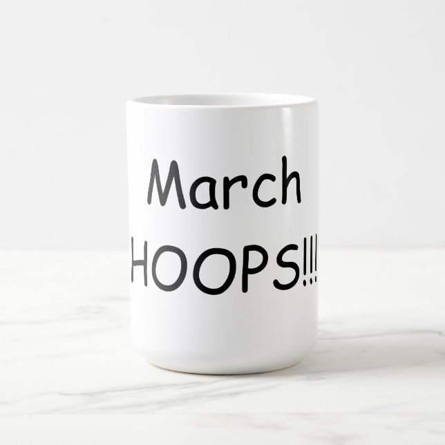 Café Caneca de 15 oz March HOOPS Basketball Fun (Centro)