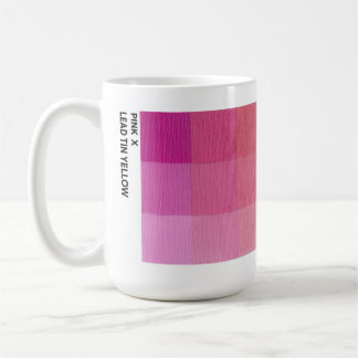 Café Caneca de 15 oz Rosa x Amarelo Chumbo Estanho