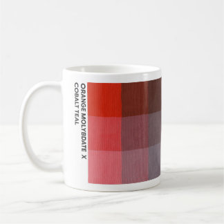 Café Caneca de 325 ml Laranja Molibdato x Azul Teal