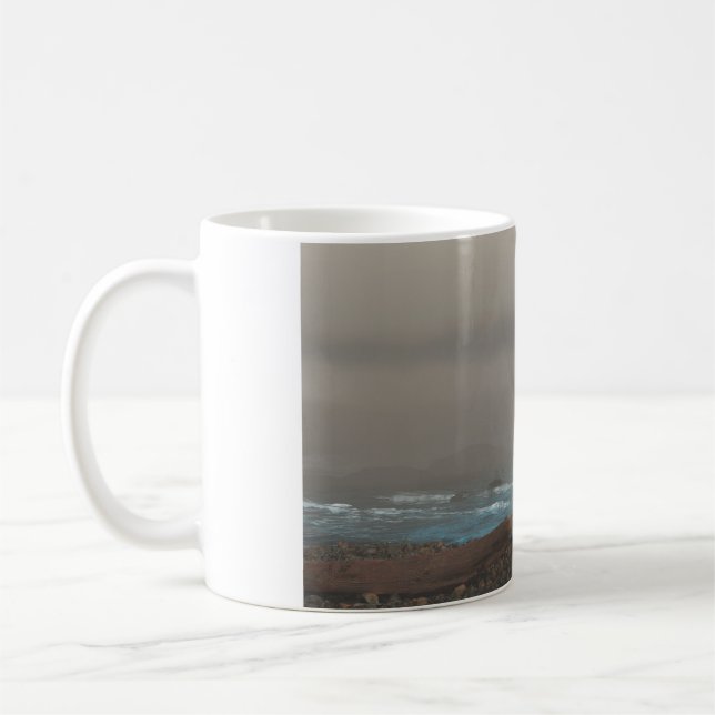 Café caneca de 330ml com imagem da "Praia Pedregosa" (Esquerda)