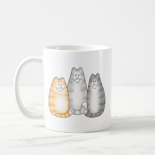 Café Caneca de 3 gatos