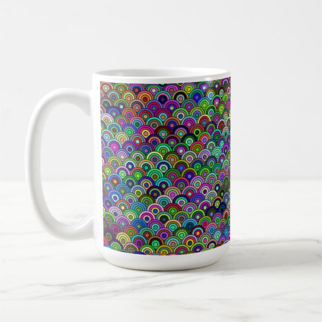 Café Caneca de 450ml com Círculos Empilhados (Esquerda)