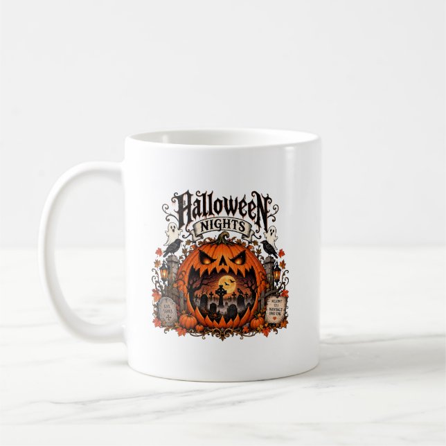 Café Caneca de Abóbora das Noites de Halloween (Esquerda)