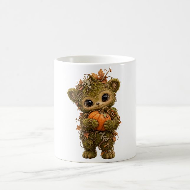 Café Caneca de Abóbora de Urso de Musgo Fofa (Centro)