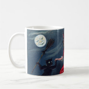 Café Caneca de abóbora preta de gato preto do Dia das