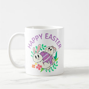 Café Caneca de Abraço de Ovo do Coelho de Páscoa