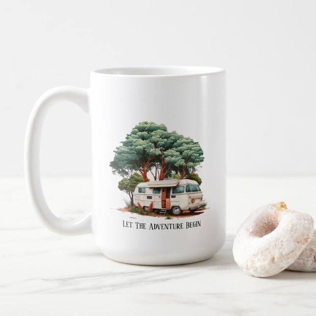 Café Caneca de Acampamento (Com Donut)